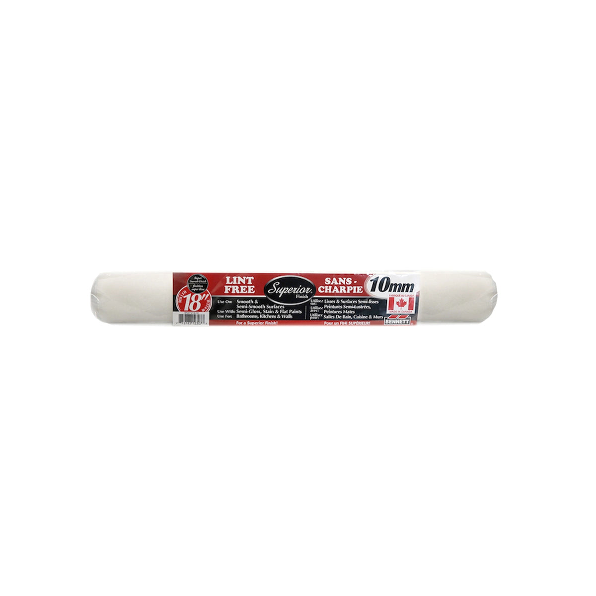 Bennett 18" 10MM Lint Free Poly Roller (White)
